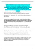 RIMS - CRMP Complete Study Guide; 1 Analyze the Business Model, 2 Developing Organizational Risk Strategies, 3 RIMS CRMP-Implementing the Risk Process, 4 Developing Organizational Risk Management Competency, 5 Supporting Decision Making, Complete And Alre