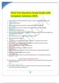 PiCat Test Question Study Guide with Complete Solutions 2023