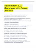 SEAM Exam 2023 Questions with Correct Answers 