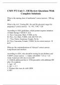 CMN 572 Unit 3 - EB Review Questions With Complete Solutions