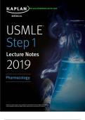 USMLE Step 1 Lecture Notes 2019: Pharmacology