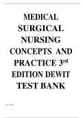 TEST BANK FOR MEDICAL-SURGICAL NURSING CONCEPTS & PRACTICE 3RD EDITION DeWIT STROMBERG DALLRED