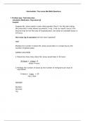 INTERMEDIATE MATH / TINA JONES MED MATH QUESTIONS