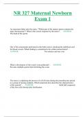 NR 327 Maternal Newborn Exam 1