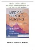 MEDICAL-SURGICAL NURSING IGNATAVICIUS NURSING, 10TH ED (ALL CHAPTERS COVERED) TEST BANK | Q&A EXPLAINED (SCORED A+) | 2023