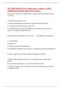 NSG 6005 Pharm Week 4 Respiratory, Asthma, COPD, AntiHistamines Quiz with correct answers