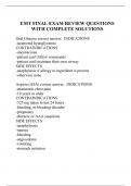 EMT FINAL EXAM REVIEW QUESTIONS WITH COMPLETE SOLUTIONS