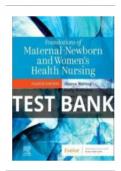 Test Bank for Foundations of Maternal-Newborn and Women’s Health Nursing, 8th Edition by Murray, A+ guide.