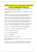 CHEM-210 Exam 2 Questions with 100% Correct Solutions| Graded A+