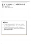 Test Strategies, Prioritization, & Delegation Archer Review Crash Course