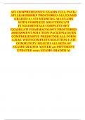 ATI COMPREHENSIVE EXAMS FULL PACK/  ATI LEADERSHIP PROCTORED ALL EXAMS GRADED A/ ATI MEDSURG ALLEXAMS  WITH COMPLETE SOLUTION/ATI FUNDAMENTALS COMPLETE SET  EXAMS/ATI PHARMACOLOGY PROCTORED ASSESSMENT SOLUTION PACKFINALS/RN  COMPREHENSIVE PREDICTOR ALL FO