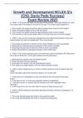 Growth and Development NCLEX Q's  (CH2- Davis Peds Success) Exam Review 2023