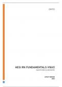 HESI RN FUNDAMENTALS V1&V2 EXAM | Q&A (SCORED A+) | LATEST VERSION 2023