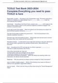 TCOLE Test Bank Complete;Everything you need to pass TCOLE is here