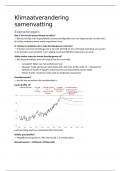 Samenvatting klimaatverandering