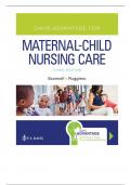 TEST BANK FOR DAVIS ADVANTAGE FOR MATERNAL-CHILD  NURSING CARE 3RD EDITION (ISBN 9781719640985) BY MEREDITH SCANNELL & KRISTINE RUGGIERO ALL CHAPTERS COMPLETE TEST BANK (NEWEST!)