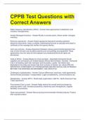 CPPB Test Questions with Correct Answers 