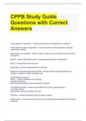 CPPB Study Guide Questions with Correct Answers 