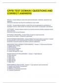 CPPB TEST DOMAIN I QUESTIONS AND CORRECT ANSWERS 