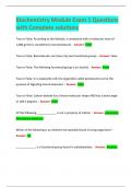 Biochemistry Module Exam 1, 2, 3, 4, 5, 7, & More.