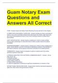 Guam Notary Exam Questions and Answers All Correct 