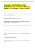 WGU C211 EXAM STUDY GUIDE QUESTIONS FULLY SOLVED WITH ALL ANSWERS VERIFIED FOR ACCURACY)