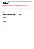 AQA AS COMPUTER SCIENCE 7516/2 PAPER 2 MARK SCHEME JUNE 2023