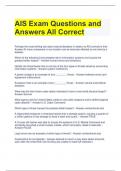 AIS Exam Questions and Answers All Correct 