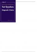 DSM-5® Self-Exam Questions Test Questions for the Diagnostic Criteria