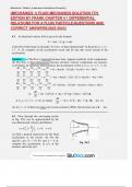 (MECHANICS 1) FLUID MECHANICS SOLUTION 7TH EDITION BY FRANK CHAPTER 4 • DIFFERENTIAL RELATIONS FOR A FLUID PARTICLE|QUESTIONS AND CORRECT ANSWERS|2023-2024)