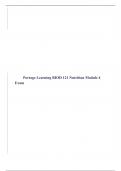 Portage Learning BIOD 121 Nutrition Module 4 Exam