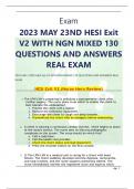 2023 MAY 23ND HESI Exit V2 WITH NGN MIXED 130 QUESTIONS AND ANSWERS REAL EXAM 2023 MAY 23ND HESI Exit V2 WITH NGN MIXED 130 QUESTIONS AND ANSWERS REAL EXAM