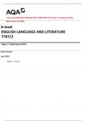 AQA A-level ENGLISH LANGUAGE AND LITERATURE 7707/2 Paper 2  Exploring Conflict   Mark scheme June 2023   