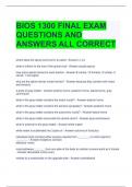 Bundle For BIO 1300 Exam Questions and Answers All Correct