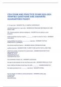  CDA EXAM AND PRACTICE EXAM 2023-2024 VERIFIED QUESTIONS AND ANSWERS GUARANTEED PASS!!!