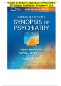 Kaplan & Sadock's Synopsis of Psychiatry 12th Edition Test Bank | Chapters 1 to 5