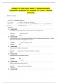 NURS 6512 Final Exam (Week 11) Advanced Health Assessment Questions and Answers.