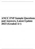 ANCC FNP Sample Questions and Answers, Latest Update 2023 (Graded A+)