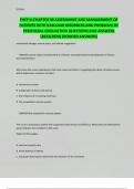 PREP U-CHAPTER 30 ASSESSMENT AND MANAGEMENT OF PATIENTS WITH VASCULAR DISORDERS AND PROBLEMS OF PERIPHERAL CIRCULATION QUESTIONS AND ANSWERS (2023/2024) (VERIFIED ANSWERS)