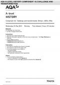 AQA A-level HISTORY Component 1G Challenge and transformation: Britain, c1851–1964 7042/1G MAY 2023 QUESTIONS PAPER