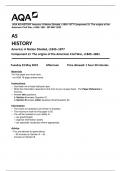 AQA AS HISTORY America: A Nation Divided, c1845–1877 Component 2J  The origins of the  American Civil War, c1845–1861  QP MAY 2023  