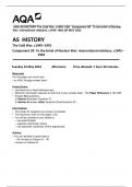 AQA AS HISTORY The Cold War, c1945–1991  Component 2R  To the brink of Nuclear  War: international relations, c1945–1963 QP MAY 2023  