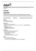 AQA A-LEVEL HISTORY Component 2A  Royal Authority and the Angevin Kings, 1154–1216 QP  JUNE 2023  