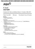 AQA A-level HISTORY Component 2M Wars and Welfare: Britain in Transition, 1906–1957 7042/2M JUNE 2023 QUESTIONS PAPER