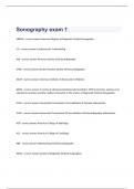 Sonography exam 1 questions and verified correct   answers 2023