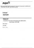 Bundle: AQA A-level HISTORY 7042/2T Component 2T The Crisis of Communism: the USSR and the Soviet Empire, 1953–2000 Question paper and Mark scheme June 2023