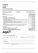  AQA A-LEVEL PAPER 3B HUMAN RIGHTS JUNE 2023