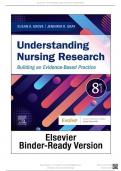 TEST BANK FOR UNDERSTANDING NURSING RESEARCH - 8TH EDITION BY SUSAN K GROVE & JENNIFER R GRAY