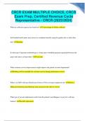 CRCR EXAM MULTIPLE CHOICE, CRCR Exam Prep, Certified Revenue Cycle Representative - CRCR (2023/2024)