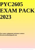 PYC2605 EXAM PACK 2023